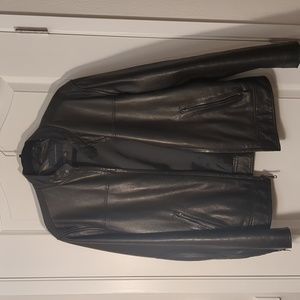 Banana Republic Moto style leather jacket, Small. Chocolate / dark brown